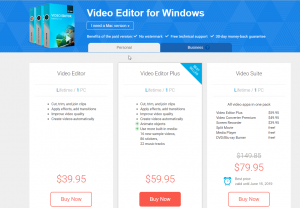 Movavi Video Editor Pricing Plan