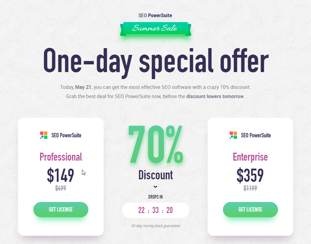 70% Off SEO PowerSuite Enterprise Discount – Summer Sale 2019