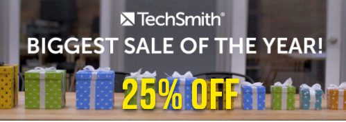 TechSmith Black Friday &Cyber Monday 2020 Promo – 25% Off Camtasia, Snagit and Bundle