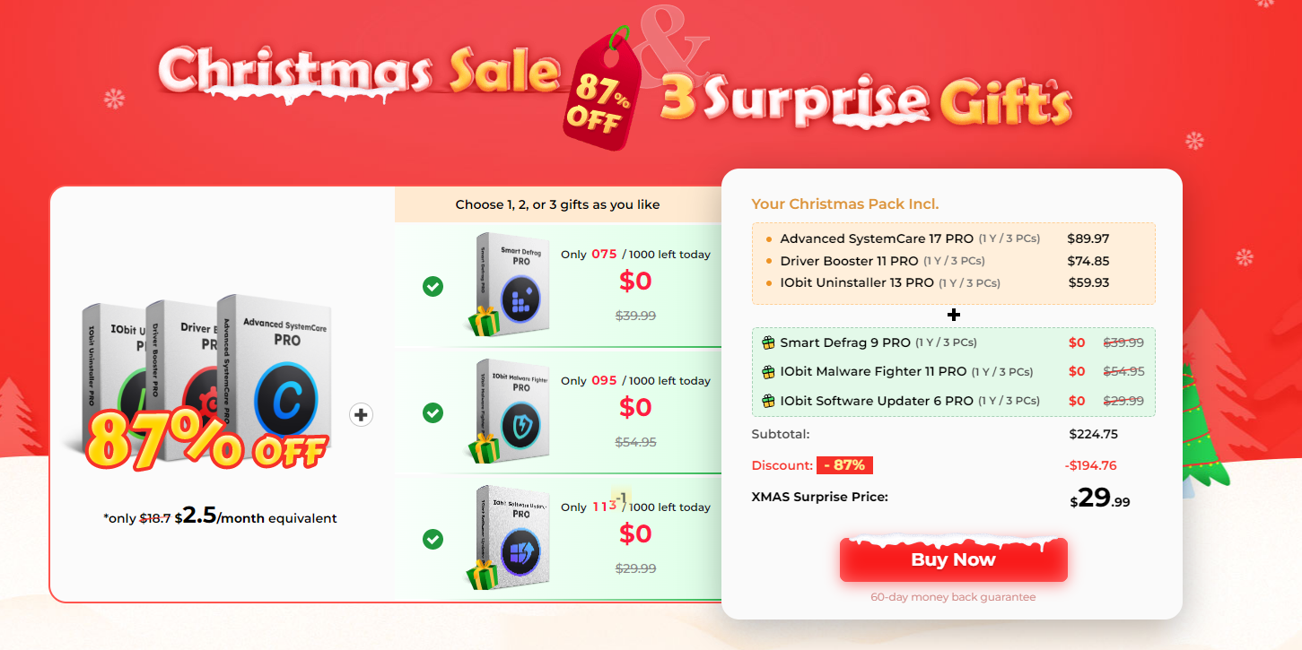 IObit Surprise Pack – 87% OFF Plus 2 Free Gifts