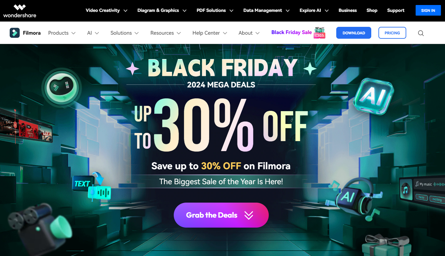 Filmora Black Friday 2024: Get 30% Off Any Filmora License