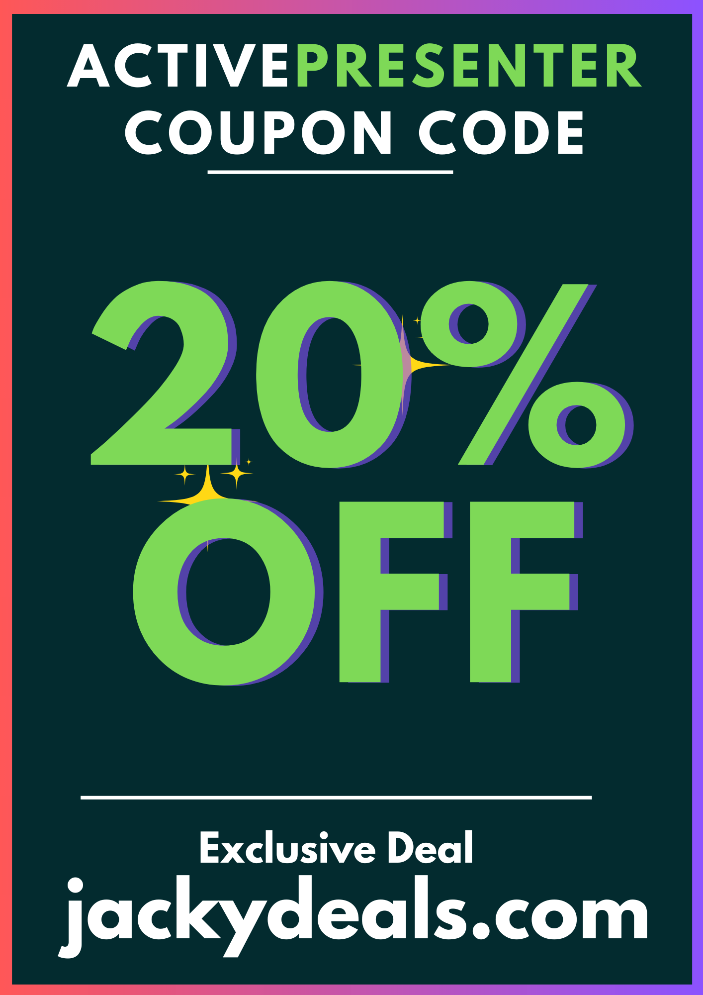 ActivePresenter Pro Edu 20% Off Discount Coupon Code